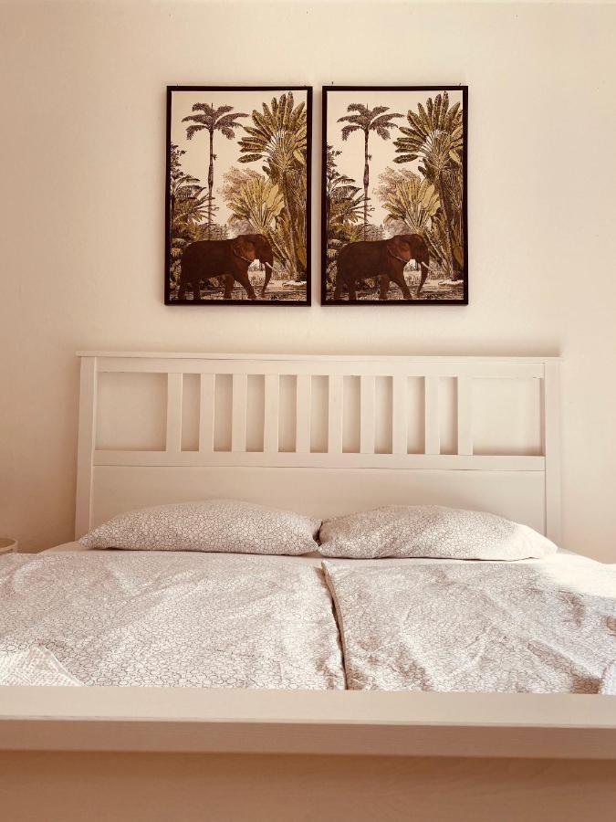 Tm Aparts Dortmund Dış mekan fotoğraf A bed with a headboard